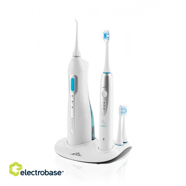 ETA | Oral care centre  (sonic toothbrush+oral irrigator) | ETA 2707 90000 | Rechargeable | For adults | Number of brush heads included 3 | Number of teeth brushing modes 3 | Sonic technology | White image 1