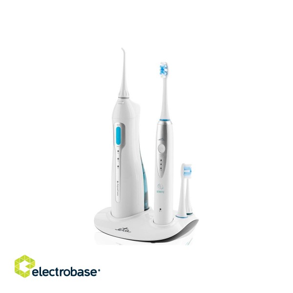 ETA | Oral care centre  (sonic toothbrush+oral irrigator) | ETA 2707 90000 | Rechargeable | For adults | Number of brush heads included 3 | Number of teeth brushing modes 3 | Sonic technology | White image 2