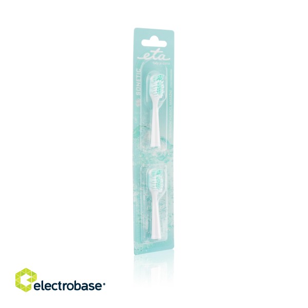 ETA | Toothbrush replacement  for ETA0709 | Heads | For adults | Number of brush heads included 2 | Number of teeth brushing modes Does not apply | White image 1