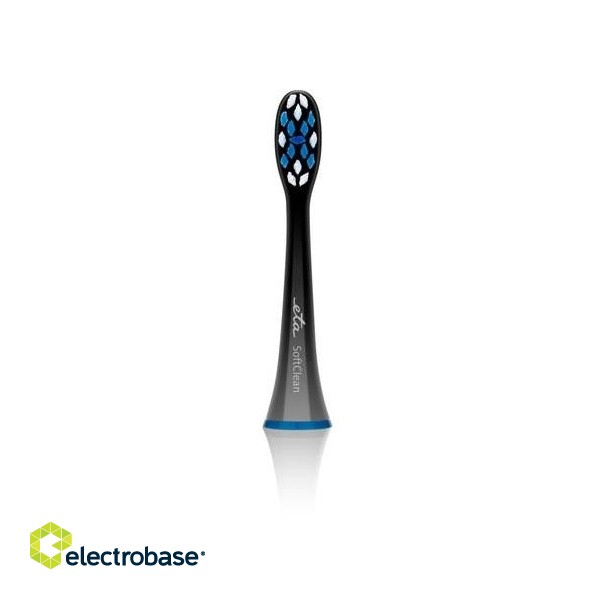 ETA | SoftClean ETA070790600 | Toothbrush replacement | Heads | For adults | Number of brush heads included 2 | Number of teeth brushing modes Does not apply | Black image 1