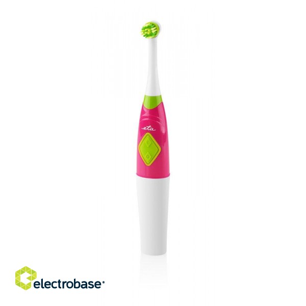 ETA | Toothbrush with water cup and holder | Sonetic  ETA129490070 | Battery operated | For kids | Number of brush heads included 2 | Number of teeth brushing modes 2 | Pink paveikslėlis 4