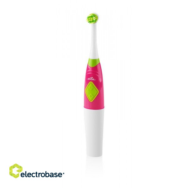 ETA | Toothbrush with water cup and holder | Sonetic  ETA129490070 | Battery operated | For kids | Number of brush heads included 2 | Number of teeth brushing modes 2 | Pink image 4