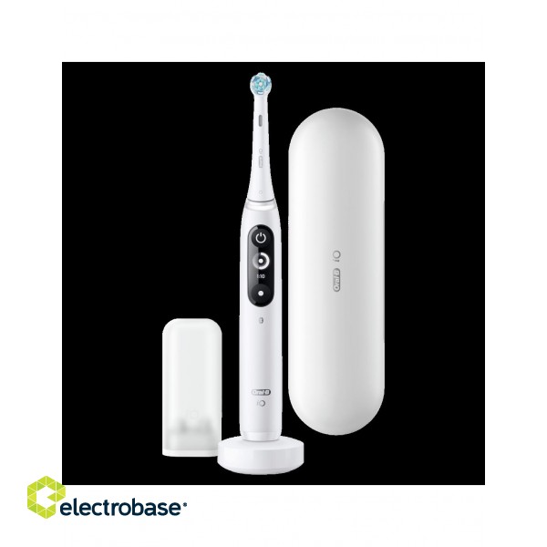Oral-B | Electric toothbrush | iO Series 7N | Rechargeable | For adults | Number of brush heads included 1 | Number of teeth brushing modes 5 | White Alabaster фото 1