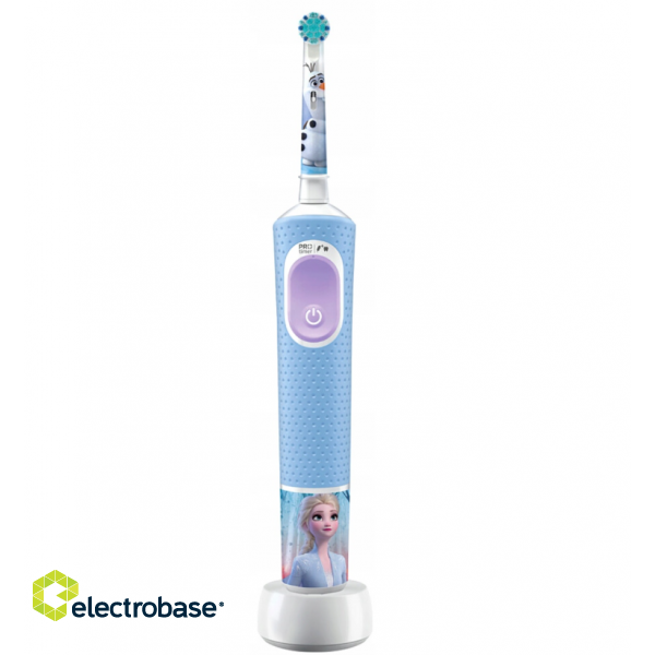Oral-B | Electric Toothbrush | Vitality PRO Kids Frozen | Rechargeable | For kids | Number of brush heads included 1 | Number of teeth brushing modes 2 | Blue image 1