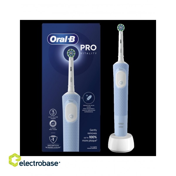 Oral-B | Electric Toothbrush | Vitality Pro | Rechargeable | For adults | Number of brush heads included 1 | Number of teeth brushing modes 3 | Blue image 2