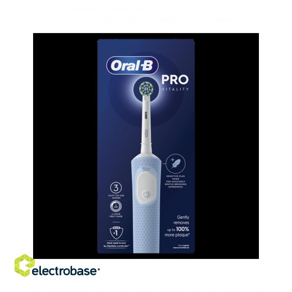 Oral-B | Electric Toothbrush | Vitality Pro | Rechargeable | For adults | Number of brush heads included 1 | Number of teeth brushing modes 3 | Blue image 3
