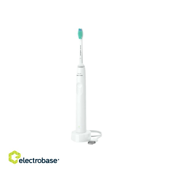 Philips | Electric toothbrush | HX3651/13 Sonicare Series 2100 | Rechargeable | For adults | Number of brush heads included 1 | Number of teeth brushing modes 1 | White paveikslėlis 2