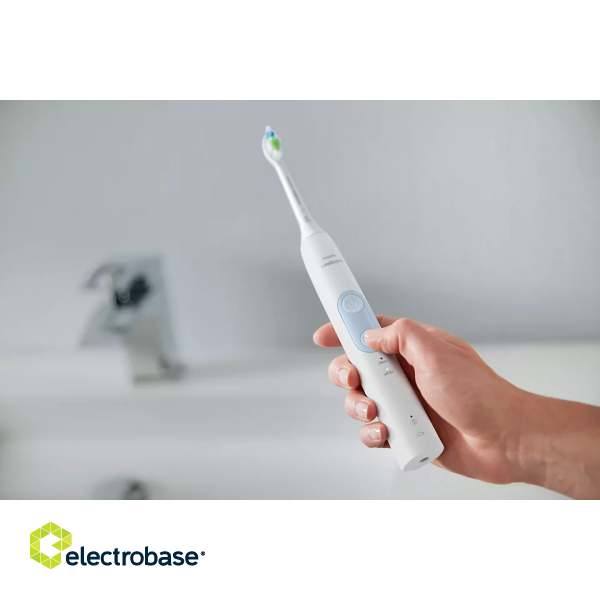 Philips | Electric Toothbrush | HX6839/28 Sonicare ProtectiveClean 4500 Sonic | Rechargeable | For adults | Number of brush heads included 1 | Number of teeth brushing modes 2 | White/Light Blue image 7