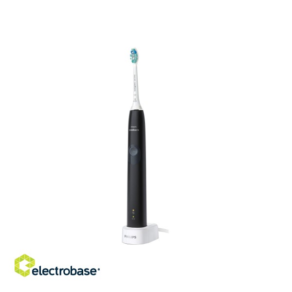 Philips | Electric Toothbrush with Pressure Sensor | HX6800/44 Sonicare ProtectiveClean 4300 | Rechargeable | For adults | Number of brush heads included 1 | Number of teeth brushing modes 1 | Sonic technology | Black/Grey image 1