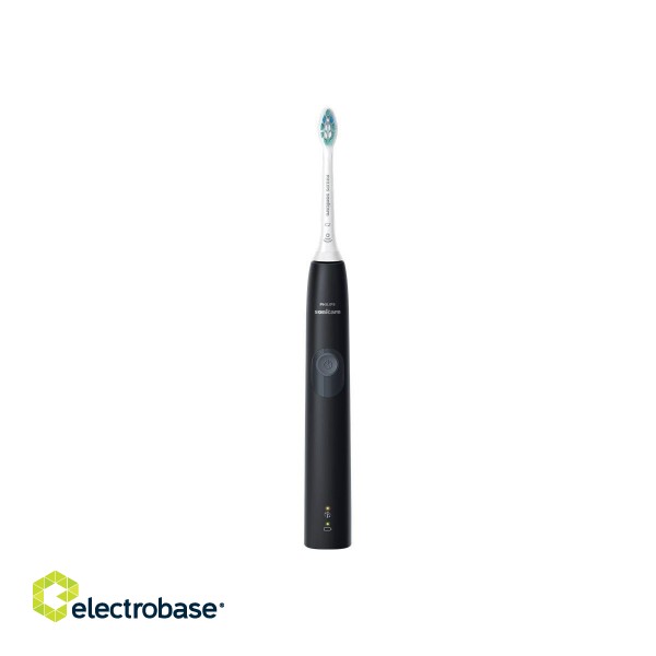 Philips | Electric Toothbrush with Pressure Sensor | HX6800/44 Sonicare ProtectiveClean 4300 | Rechargeable | For adults | Number of brush heads included 1 | Number of teeth brushing modes 1 | Sonic technology | Black/Grey image 3