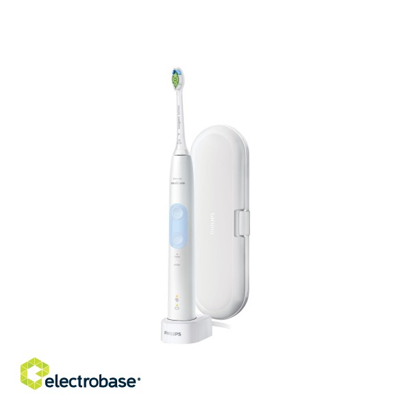 Philips | Electric Toothbrush | HX6839/28 Sonicare ProtectiveClean 4500 Sonic | Rechargeable | For adults | Number of brush heads included 1 | Number of teeth brushing modes 2 | White/Light Blue image 2