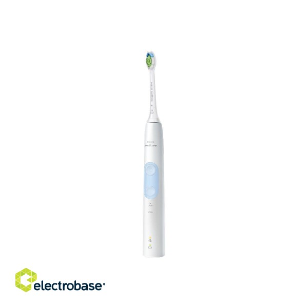Philips | Electric Toothbrush | HX6839/28 Sonicare ProtectiveClean 4500 Sonic | Rechargeable | For adults | Number of brush heads included 1 | Number of teeth brushing modes 2 | White/Light Blue image 4