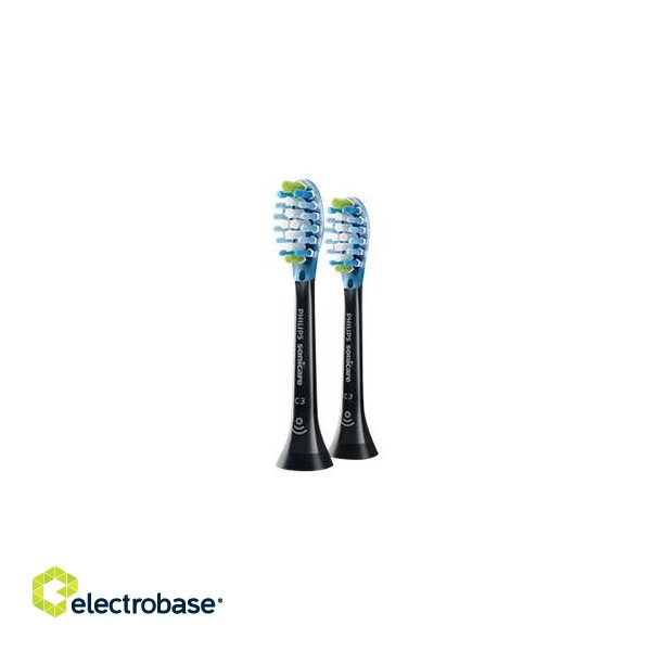 Philips | Interchangeable Sonic Toothbrush Heads | HX9042/33 Sonicare C3 Premium Plaque Defence | Heads | For adults and children | Number of brush heads included 2 | Number of teeth brushing modes Does not apply | Sonic technology | Black image 4
