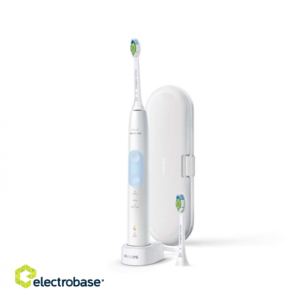 Philips | Sonicare ProtectiveClean 5100 Electric Toothbrush | HX6859/29 | Rechargeable | For adults | ml | Number of heads | Number of brush heads included 2 | Number of teeth brushing modes 3 | Sonic technology | White/Light Blue image 1