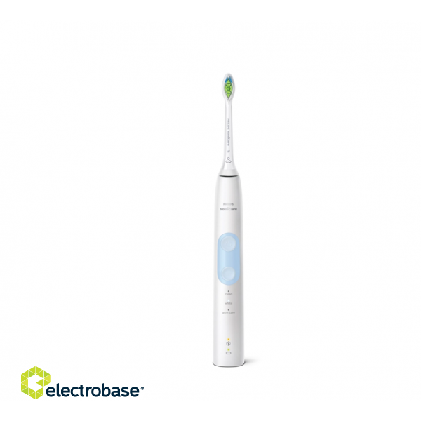 Philips | Sonicare ProtectiveClean 5100 Electric Toothbrush | HX6859/29 | Rechargeable | For adults | Number of brush heads included 2 | Number of teeth brushing modes 3 | Sonic technology | White/Light Blue image 3