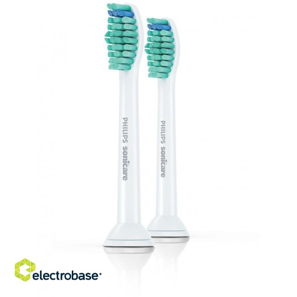 Philips | Standard Sonic toothbrush heads | HX6012/07 | Heads | For adults | Number of brush heads included 2 | Number of teeth brushing modes Does not apply image 1