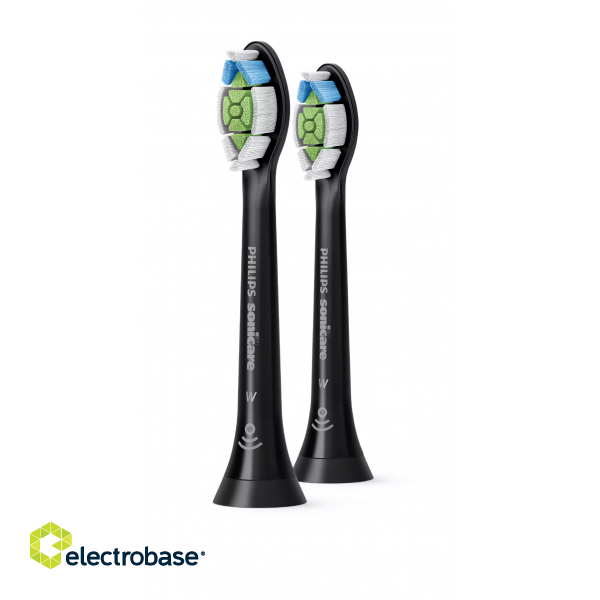 Philips | Standard Sonic Toothbrush Heads | HX6062/13 Sonicare W2 Optimal | Heads | For adults and children | Number of brush heads included 2 | Number of teeth brushing modes Does not apply | Sonic technology | Black paveikslėlis 1