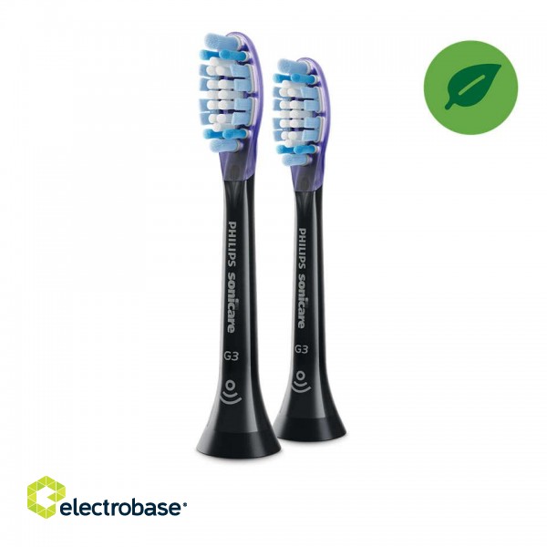 Philips | Standard Sonic Toothbrush Heads | HX9052/33 Sonicare G3 Premium Gum Care | Heads | For adults and children | Number of brush heads included 2 | Number of teeth brushing modes Does not apply | Black image 1