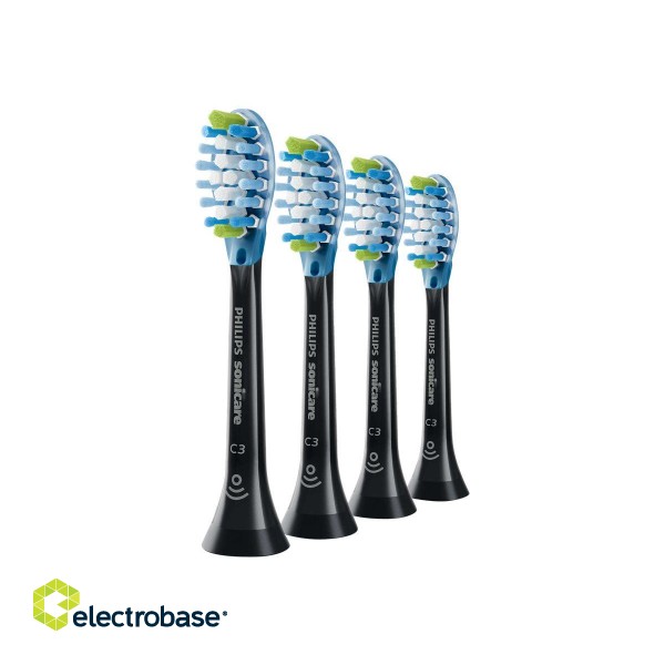 Philips | Toothbrush Heads | HX9044/33 Sonicare C3 Premium Plaque | Heads | For adults | Number of brush heads included 4 | Number of teeth brushing modes Does not apply | Sonic technology | Black image 2