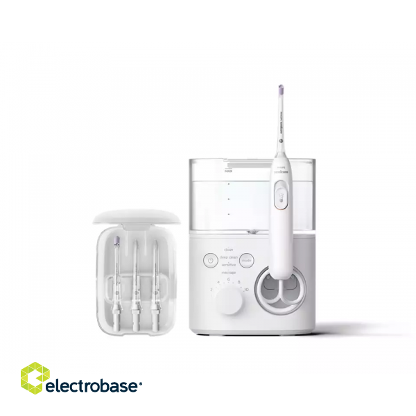 Philips | Oral Irrigator | HX3911/40 Sonicare Power Flosser 7000 | 600 ml | Number of heads 4 | White image 1