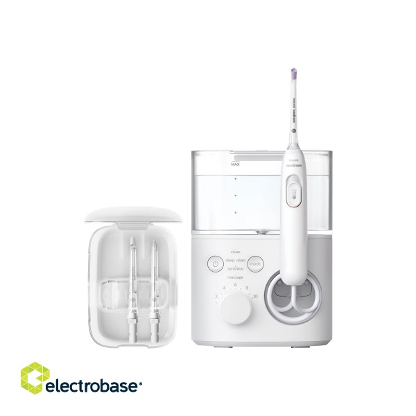 Philips | Oral Irrigator | HX3911/40 Sonicare Power Flosser 7000 | 600 ml | Number of heads 4 | White фото 2