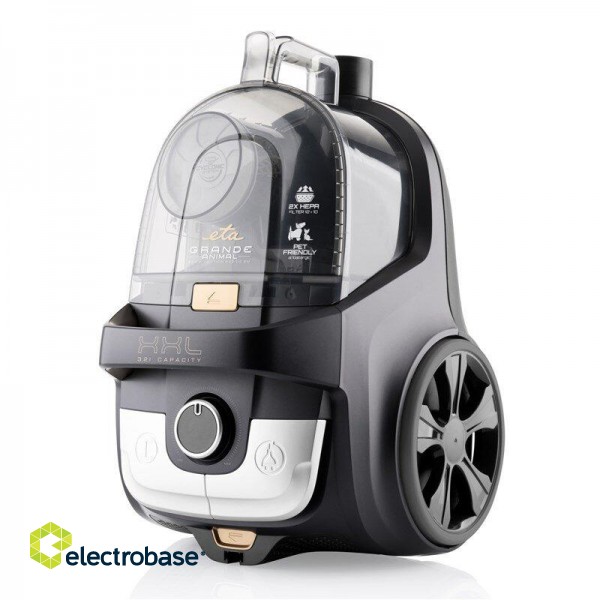 ETA | Vacuum cleaner | Grande Animal ETA222390000 | Bagless | Power 850 W | Dust capacity 3.2 L | Black/Gold paveikslėlis 1