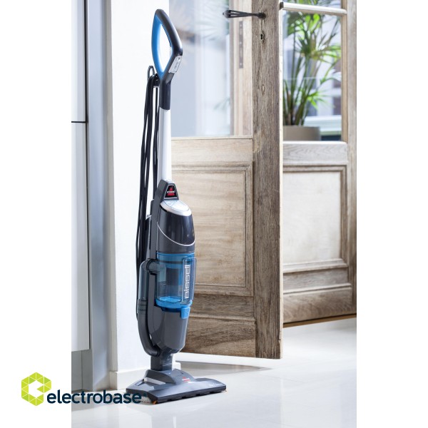 Bissell | Vacuum and steam cleaner | Vac & Steam | Power 1600 W | Steam pressure Not Applicable. Works with Flash Heater Technology bar | Water tank capacity 0.4 L | Blue/Titanium image 4