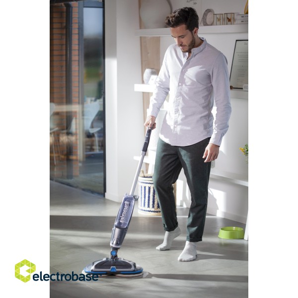Mop | SpinWave | Cordless operating | Washing function | Operating time (max) 20 min | Lithium Ion | Power  W | 18 V | Blue/Titanium фото 2