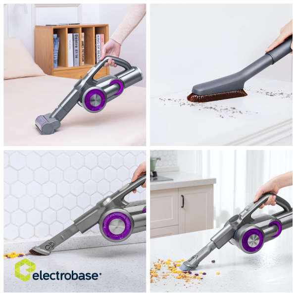 Jimmy | Vacuum cleaner | H8 Pro | Cordless operating | Handstick and Handheld | 500 W | 25.2 V | Operating time (max) 70 min | Purple | Warranty 24 month(s) | Battery warranty 12 month(s) image 3