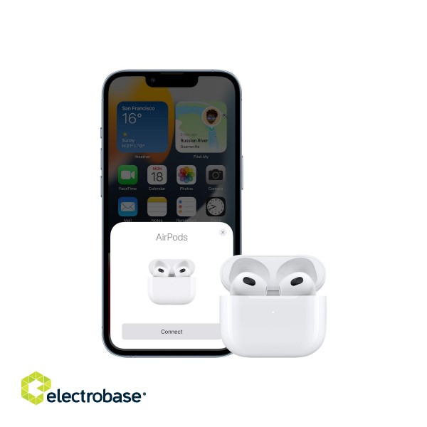 Apple | AirPods (3rd generation) | Wireless | In-ear | Wireless | White фото 10