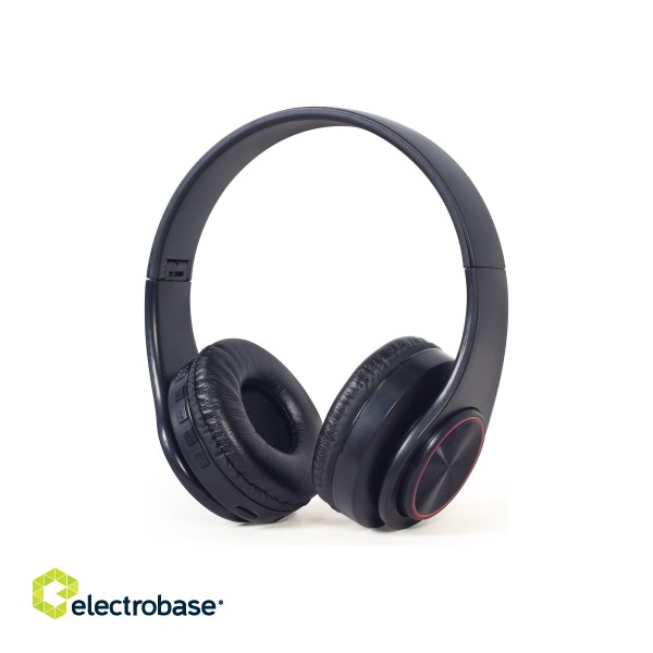 Gembird | Stereo Headset with LED Light Effects | BHP-LED-01 | Bluetooth | On-Ear | Wireless | Black image 1