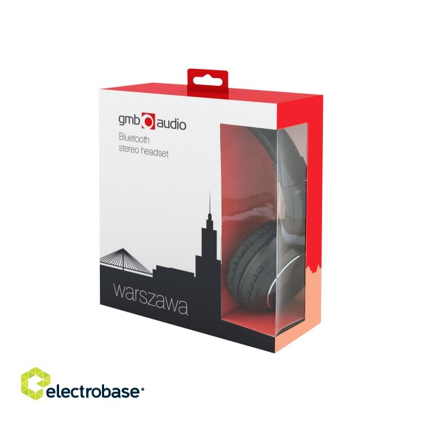 Gembird | Bluetooth stereo headset "Warszawa" | BHP-WAW | Wireless | On-Ear | Wireless | Black image 8