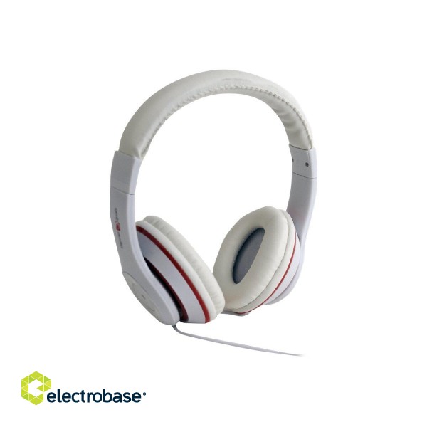 Gembird | MHS-LAX-W Stereo headset "Los Angeles" | Wired | On-Ear | Microphone | White image 4