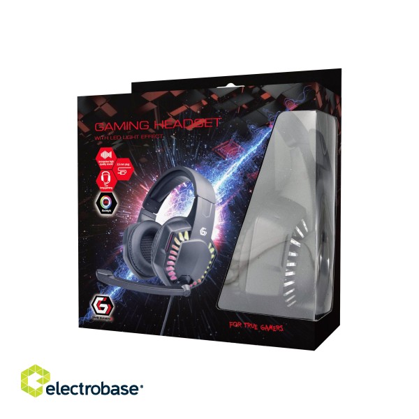 Gembird | Microphone | Wired | Gaming headset with LED light effect | GHS-06 | On-Ear image 4