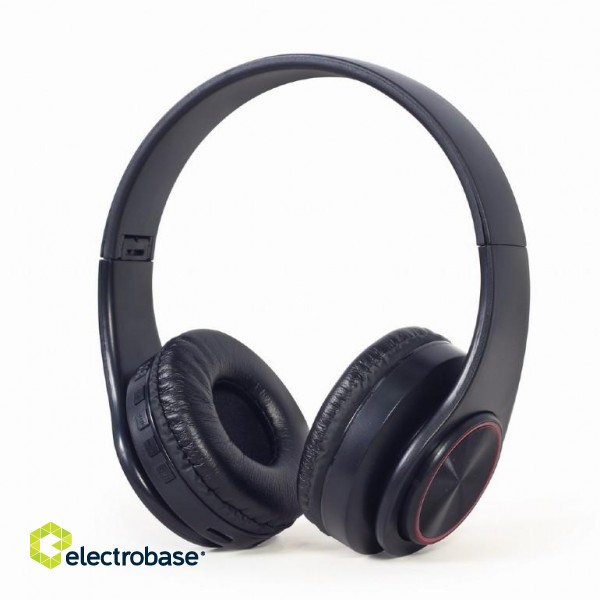 Gembird | BHP-LED-01 | Stereo Headset with LED Light Effects | Bluetooth | On-Ear | Wireless | Black image 2