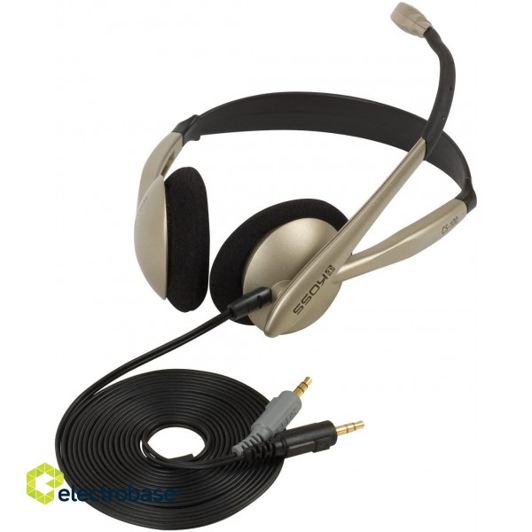 Koss | Headphones | CS100 | Wired | On-Ear | Microphone | Black/Gold image 3
