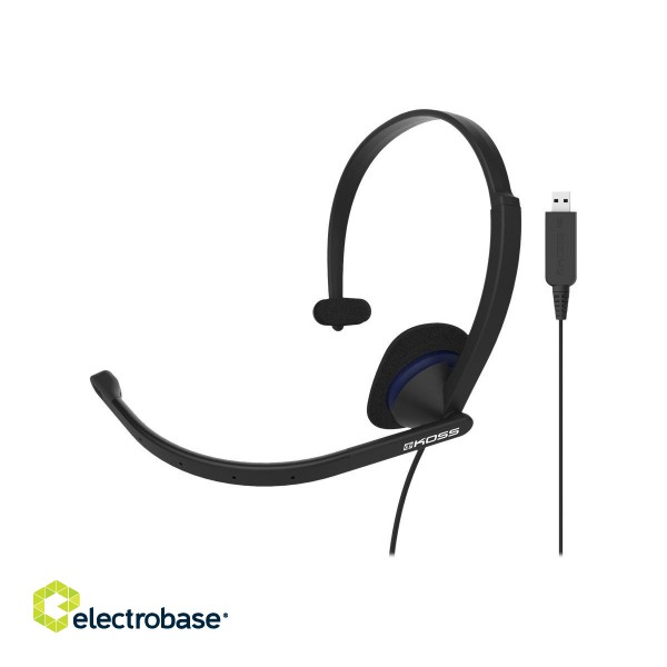 Koss | Headphones | CS195 USB | Wired | On-Ear | Microphone | Black image 2