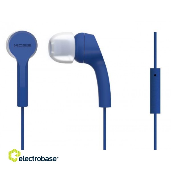 Koss | KEB9iB | Headphones | 3.5mm (1/8 inch) | In-ear | Microphone | Blue