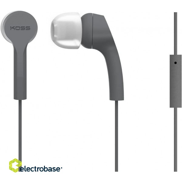 Koss | Headphones | KEB9iGRY | Wired | In-ear | Microphone | Gray image 1