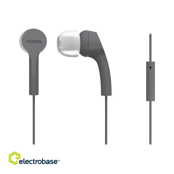 Koss | Headphones | KEB9iGRY | Wired | In-ear | Microphone | Gray image 2