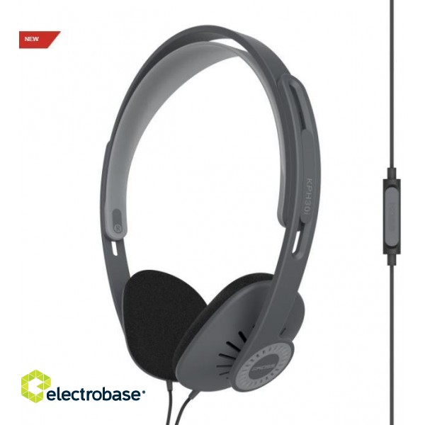 Koss | Headphones | KPH30iK | Wired | On-Ear | Microphone | Black image 1