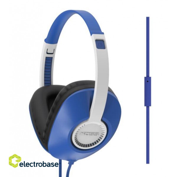 Koss | UR23iB | Headphones | Wired | On-Ear | Microphone | Blue image 1