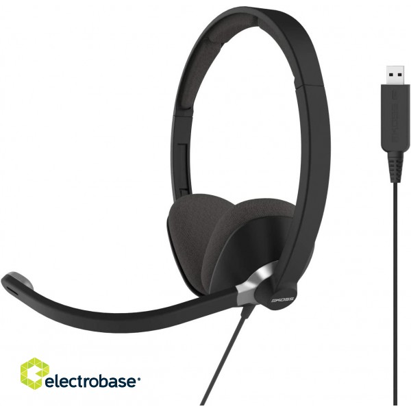 Koss | USB Communication Headsets | CS300 | Wired | On-Ear | Microphone | Noise canceling | Black фото 1