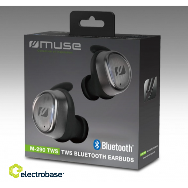 Muse | Earphones | M-290 TWS True Wireless | Wireless | In-ear | Microphone | No | Wireless | Black paveikslėlis 3
