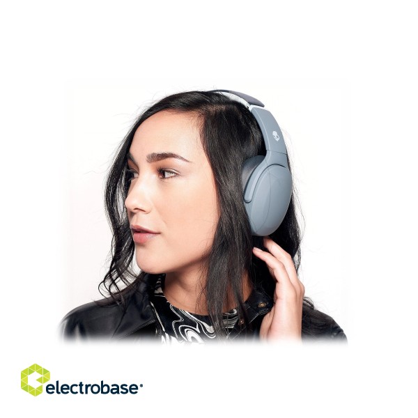 Skullcandy | Wireless Headphones | Crusher Evo | Wireless | Over-Ear | Microphone | Wireless | Chill Grey paveikslėlis 9