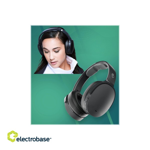 Skullcandy | Wireless Headphones | Hesh ANC | Wireless | Over-Ear | Noise canceling | Wireless | True Black paveikslėlis 8