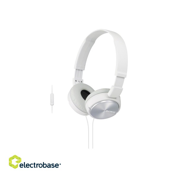 Sony | MDR-ZX310 | Foldable Headphones | Headband/On-Ear | White image 2