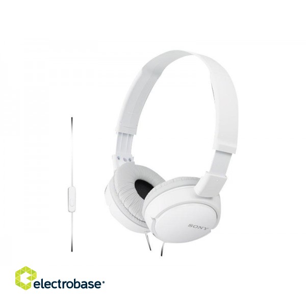 Sony | MDR-ZX110 | Headphones | Headband/On-Ear | White paveikslėlis 3