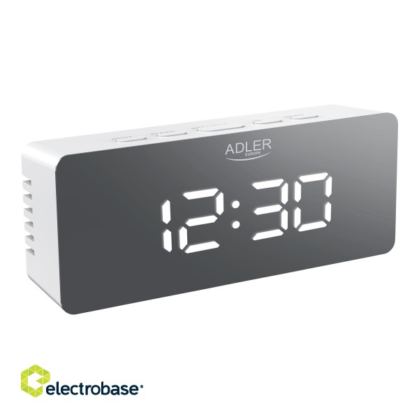 Adler | AD 1189W | Alarm Clock | W | White | Alarm function image 2