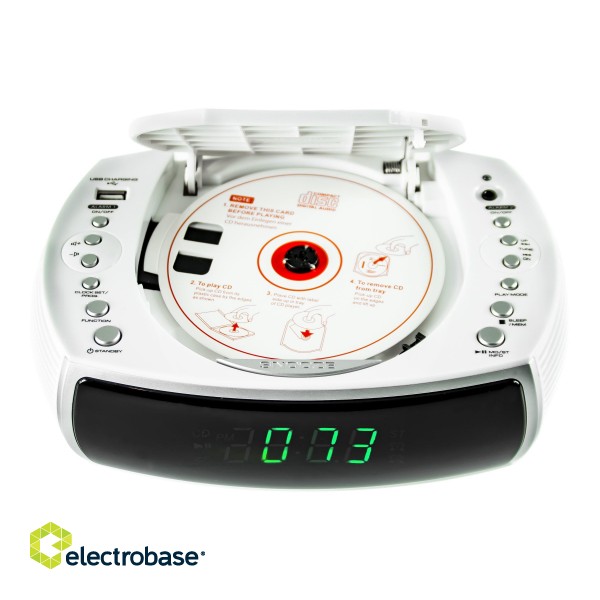 Camry | CR 1150w | Alarm Clock | W | White | Alarm function image 8
